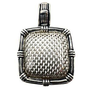 Joseph Esposito Pearl Sterling Silver Mesh Magnetic Pendant